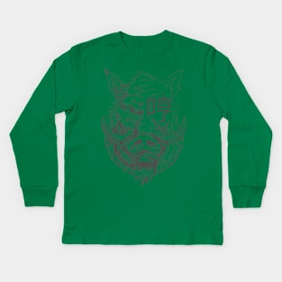 The boar roars! Kids Long Sleeve T-Shirt